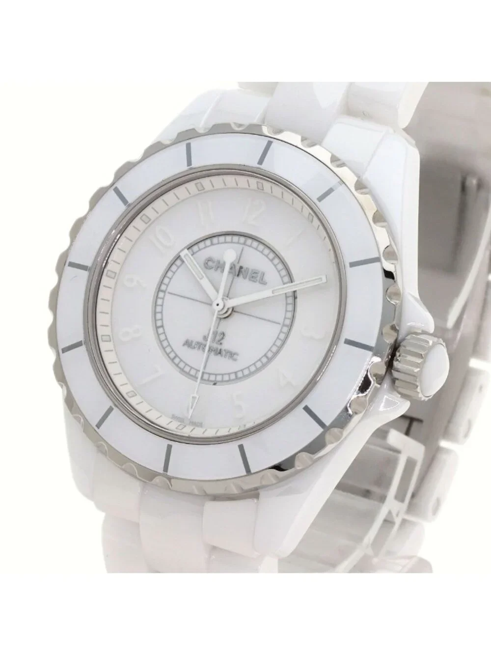 Chanel White Phantom 38 Watch Ceramic